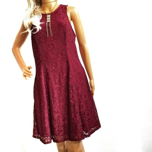 SPEECHLESS Juniors Lace Skater Dress Tie Back BNWT - Picture 3 of 7